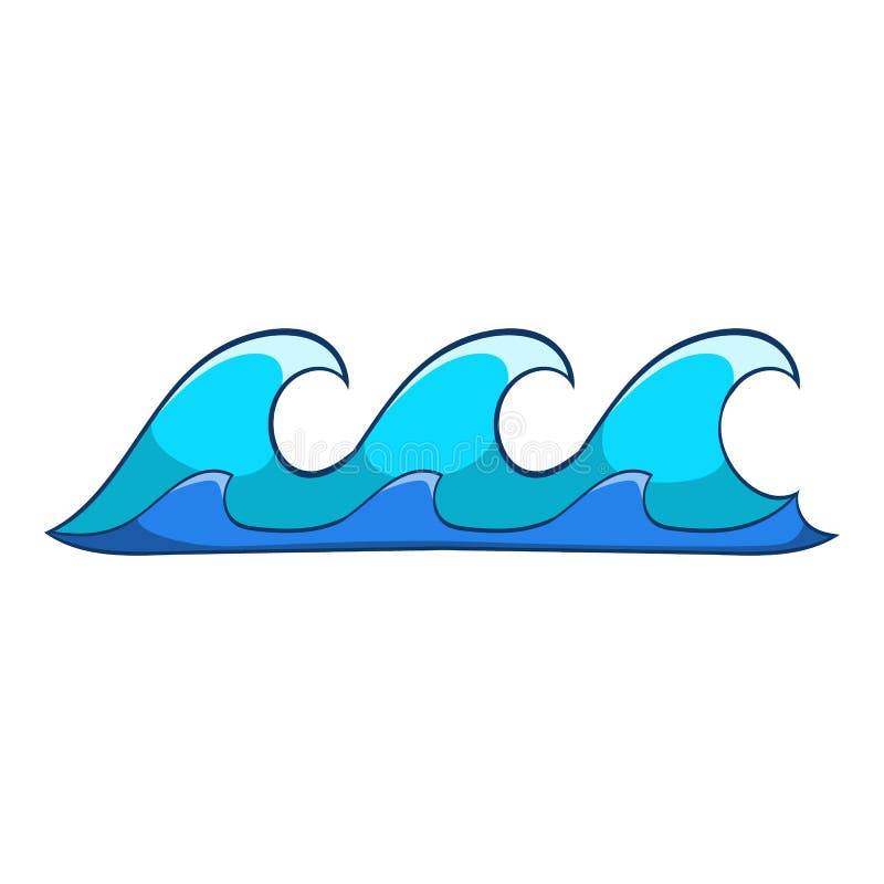Small Waves Icon, Cartoon Style Stock Vector - Illustration of drawing