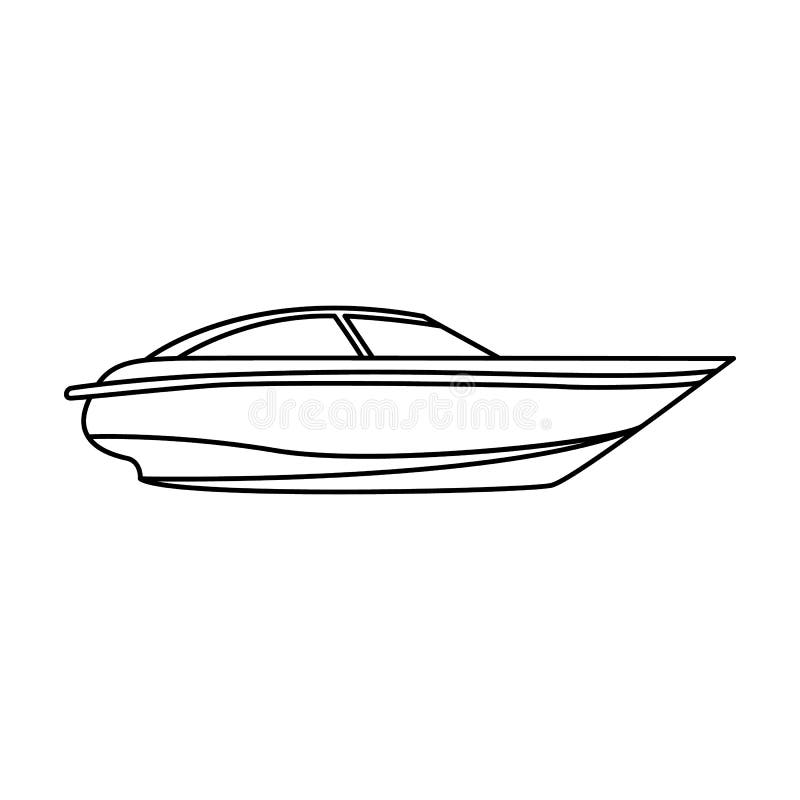 A Small White Boat With A Motor.Boat For Speed And 