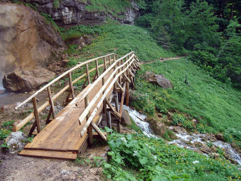 Small wooden bridge