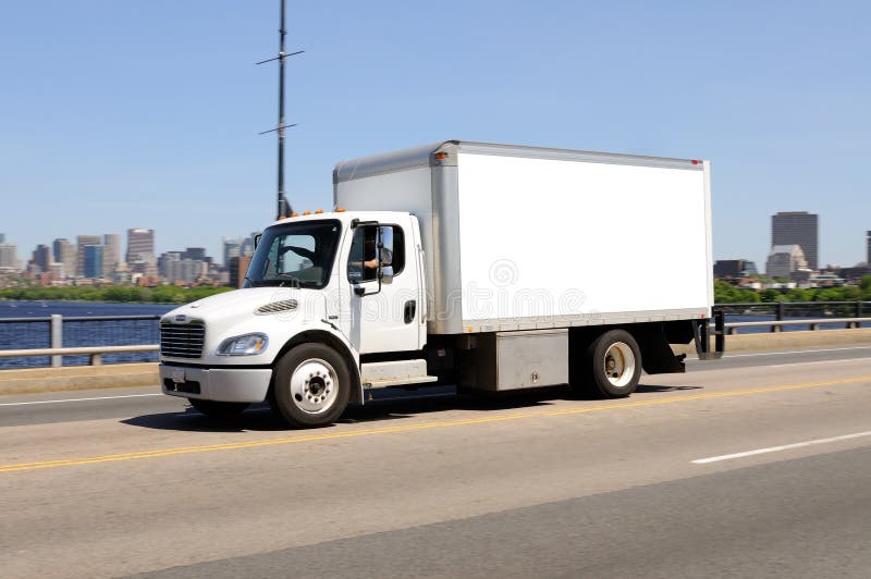 Small Work Truck in stock image. Image of blurred, cargo 10017965