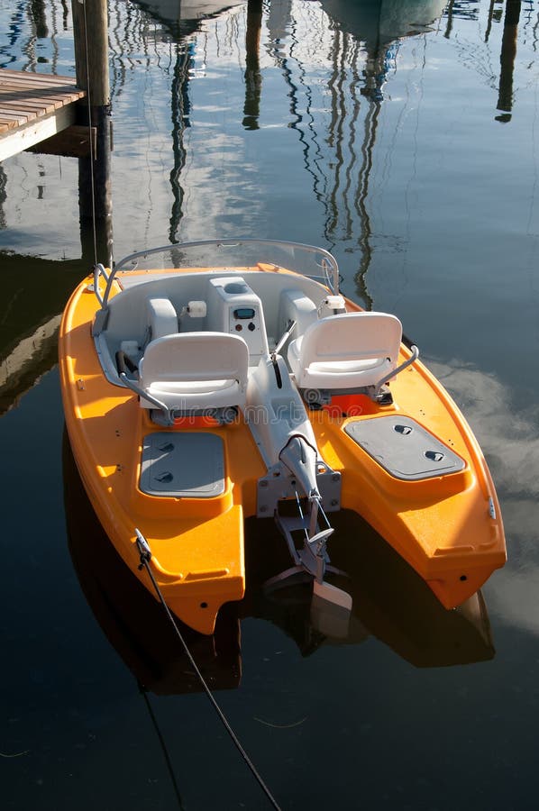 Small Yellow Boat stock images