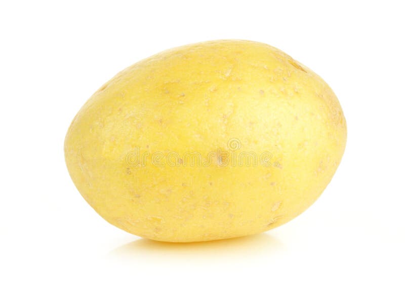 Small Yellow Potato Isolated on White Stock Photo - Image of baby