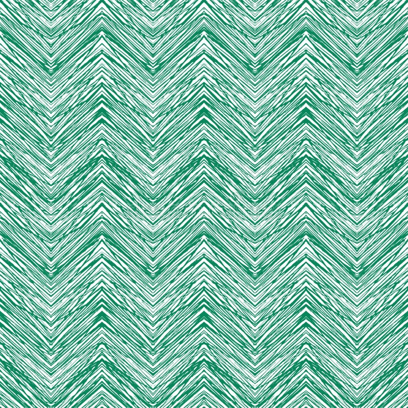Smaragdgroen hand getrokken vectorzigzagpatroon vector illustratie Smaragdgroen hand getrokken vectorzigzagpatroon vector illustratie