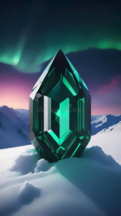 Smaragdgrünen Winterlandschaft. lizenzfreie abbildung