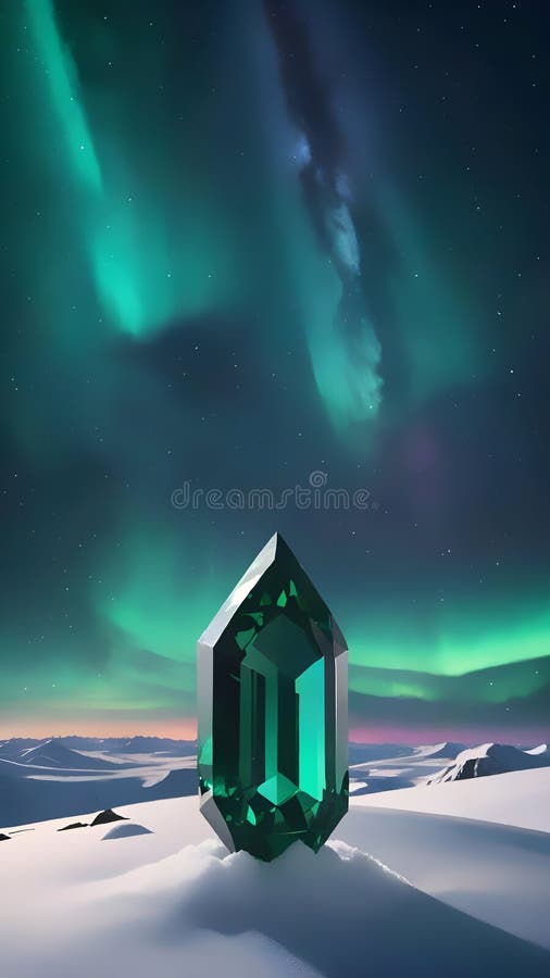 Smaragdgrünen Winterlandschaft. lizenzfreie abbildung
