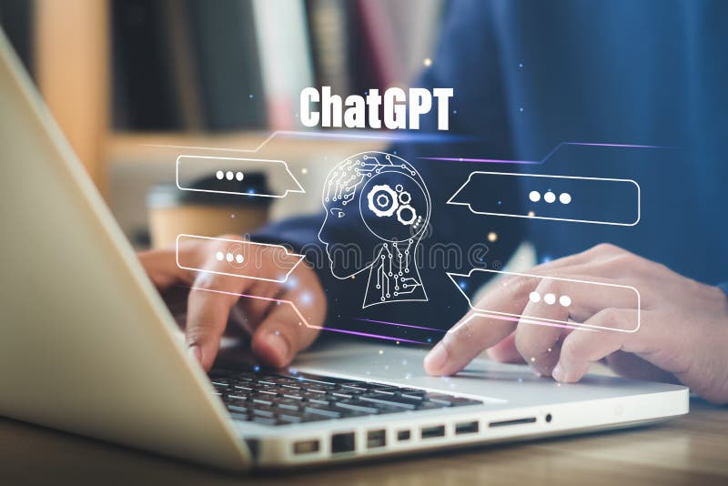 Smart AI or artificial intelligence using Chatbot, artificial intelligence developed by OpenAI. royalty free stock image