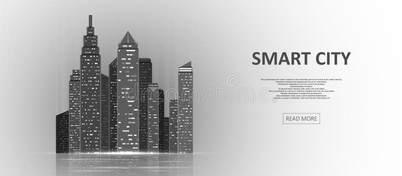 Smart Building Concept Design Stock Vector Illustration of innovation