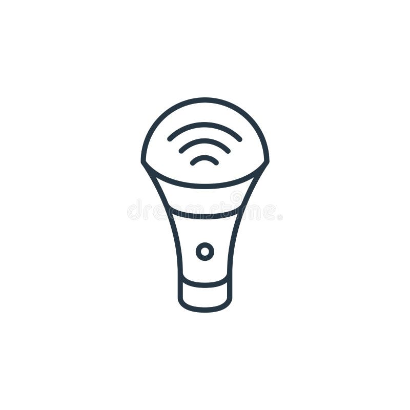 Smart bulb icon vector from smart home devices concept. Thin line illustration of smart bulb editable stroke. smart bulb linear vector illustration