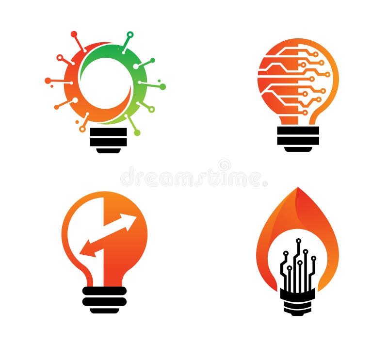 Smart Bulb Logo or Icon Template Design vector illustration