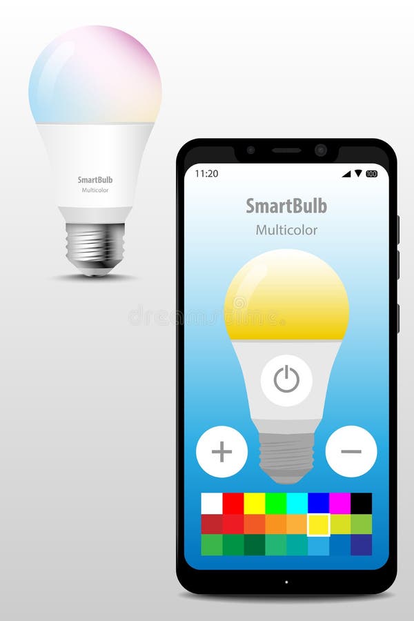 Smart Bulb Multicolor vector illustration