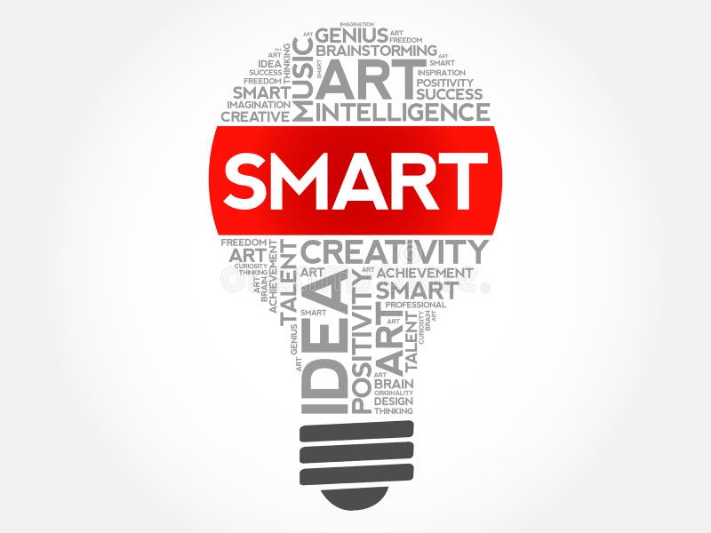 SMART bulb word cloud collage royalty free illustration