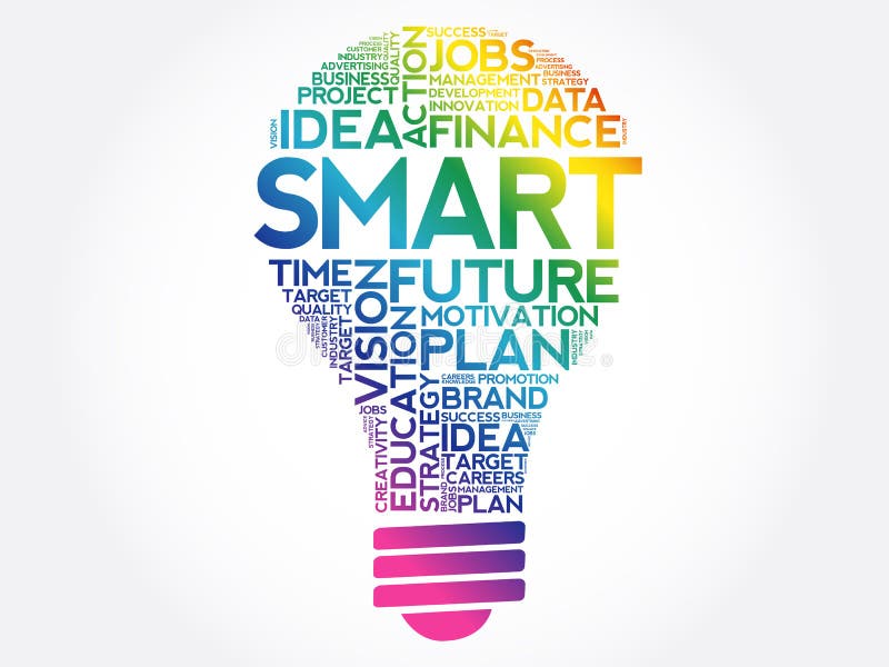 SMART bulb word cloud collage vector illustration