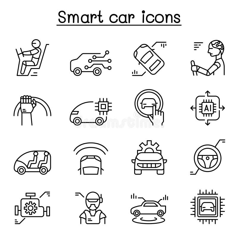 Smart Car Technology Comcept Template Infographic Vector Illustration