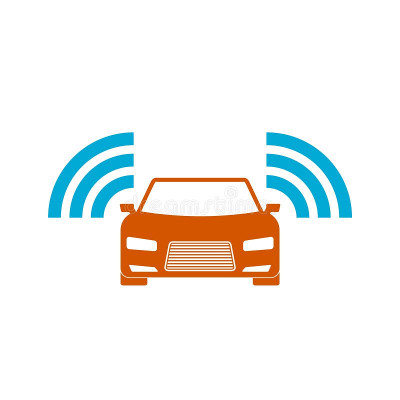 un icône de intelligent voiture, Wifi connecté voiture, ai voiture