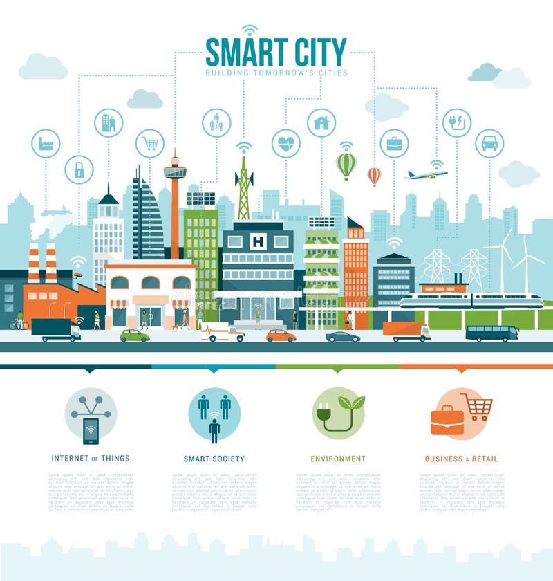Smart city stock illustration