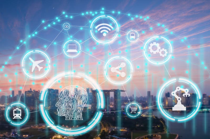 Smart City, Wireless Technology, Communication Concept, New Generation