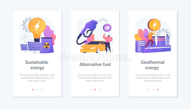 Smart energy system app interface template. stock illustration