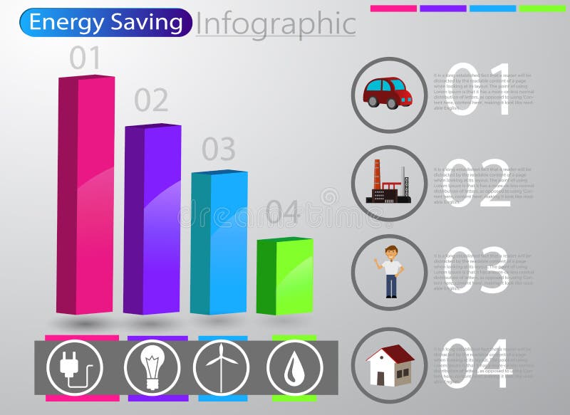 Smart energy use infographic concept royalty free illustration Smart energy use infographic concept royalty free illustration
