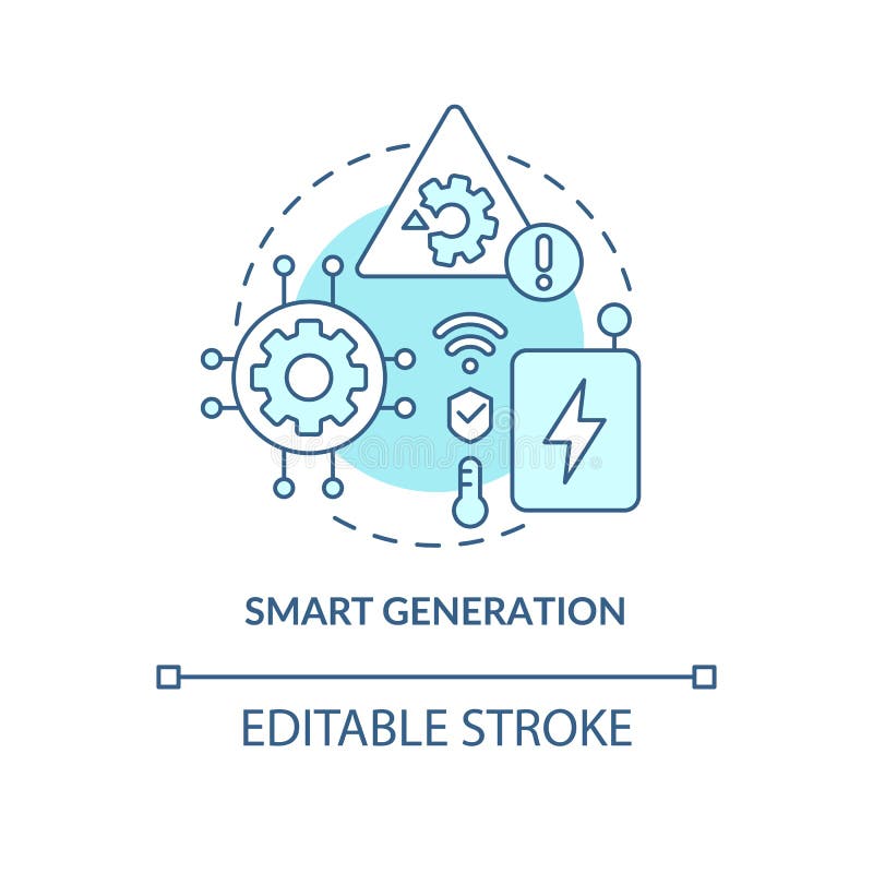 Smart generation turquoise concept icon royalty free illustration
