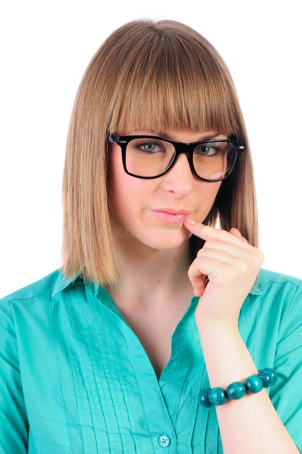 Smart Girl With Glasses Stock Image Image Of Gorgeous 40585533 