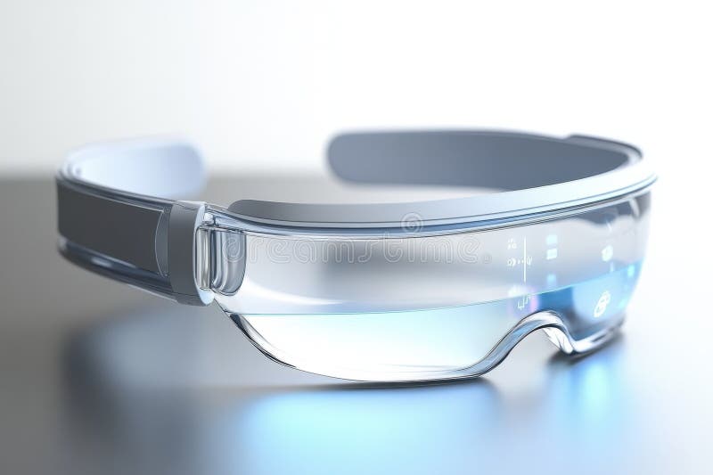Innovative smart glasses with transparent design and advanced technology features vector illustration
