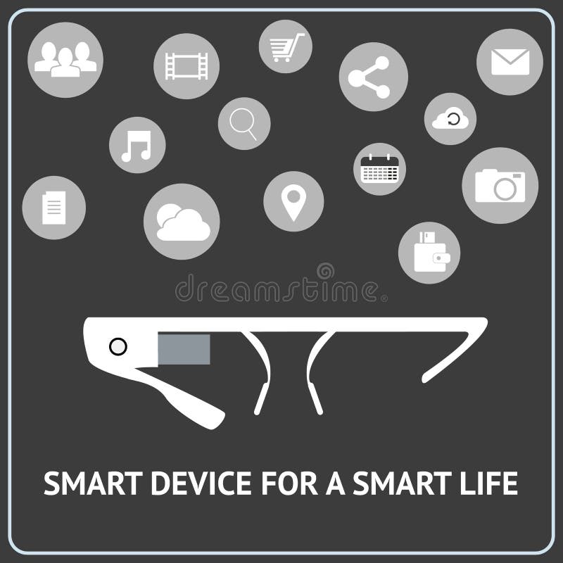Smart glasses stock vector. Illustration of glasses, business 40839161