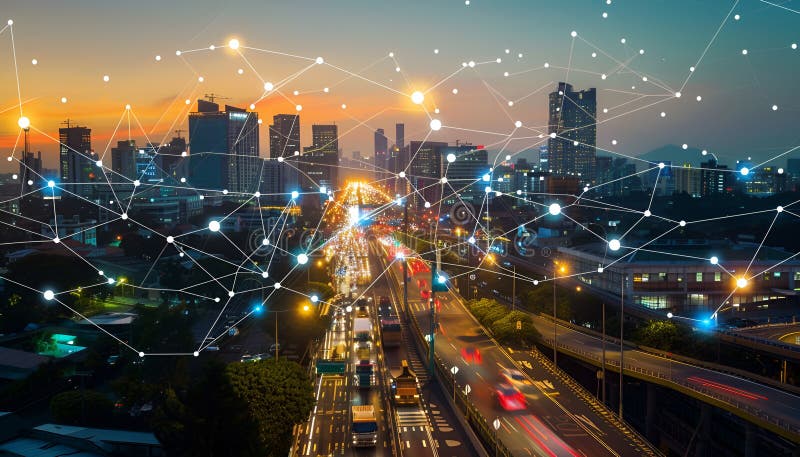 Smart grids manage energy distribution efficiently and reduce waste royalty free illustration