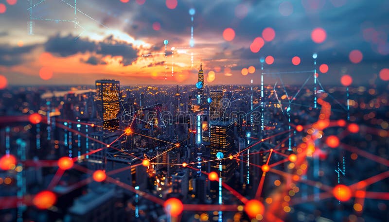 Smart grids manage energy distribution efficiently and reduce waste vector illustration