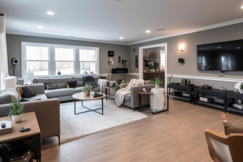 Smart home with advanced security system and multiple cameras vector illustration