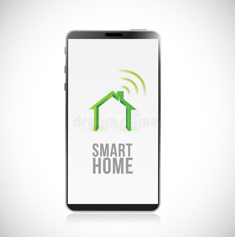 Smart home phone control design concept. Vector Illustration. vector illustration