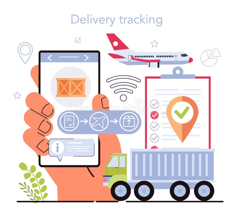 Smart Logistics Technologies Concept. Idea of Modern Transportation