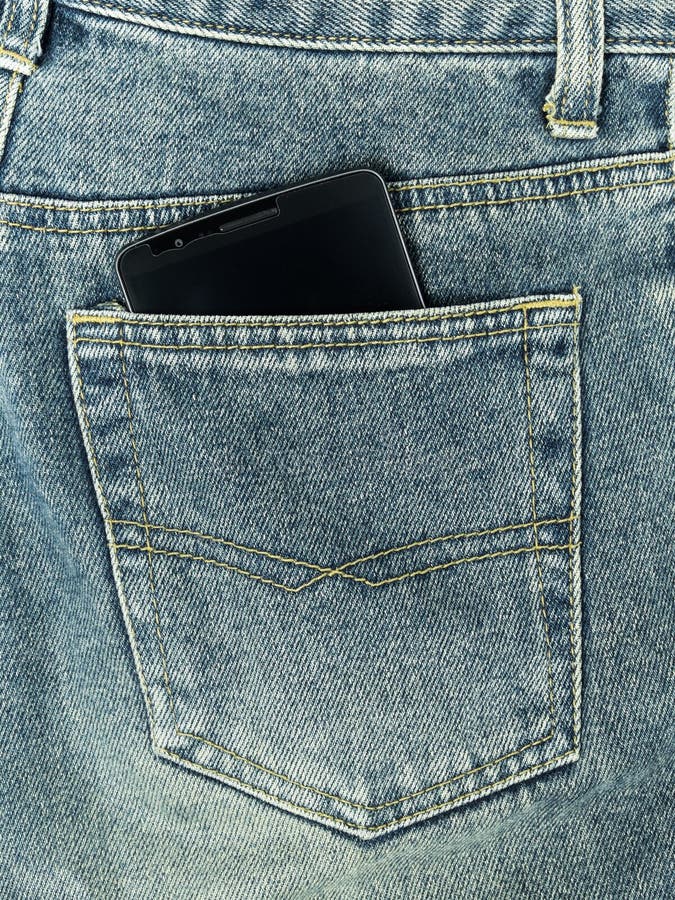 Smart Phone In The Pocket Of Jeans Stock Photo Image of cotton