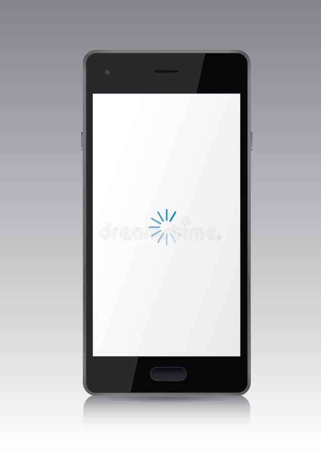 Smart phone and white screen. Vector Illustration. royalty free illustration Smart phone and white screen. Vector Illustration. royalty free illustration