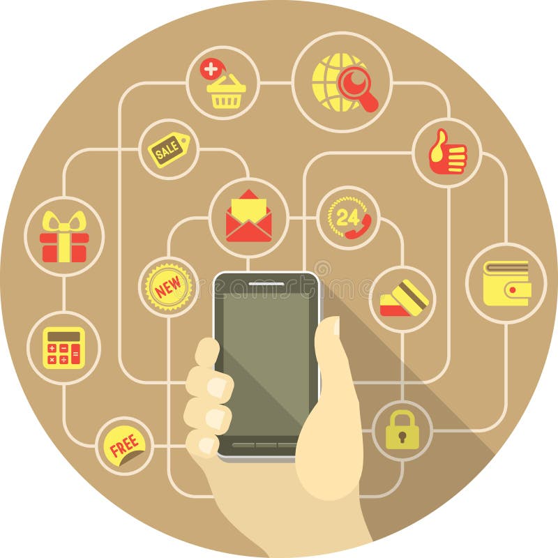 Smart Shopping Concept stock illustration