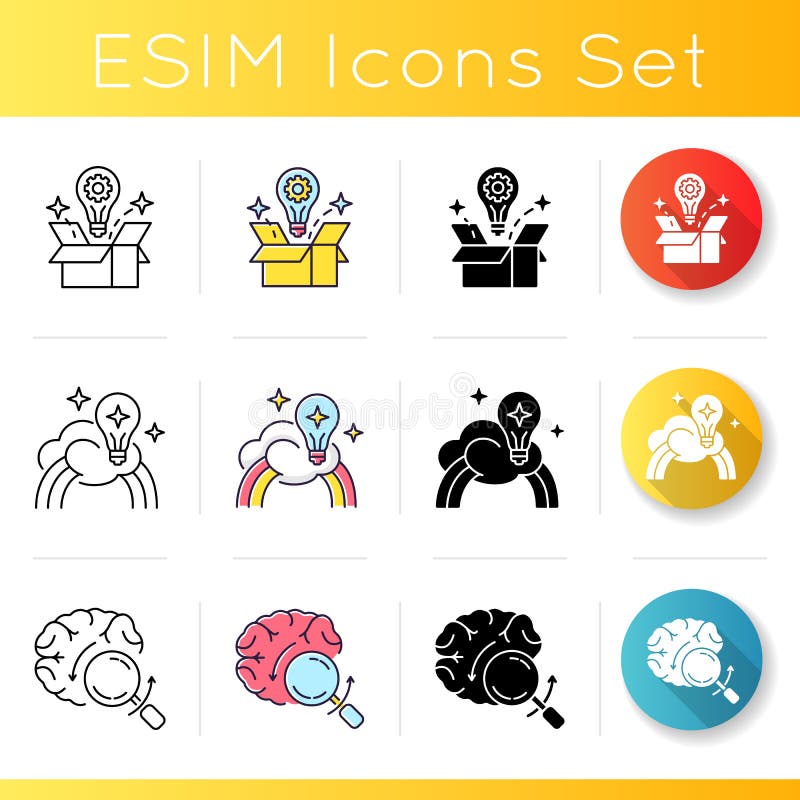 Smart solution icons set royalty free illustration