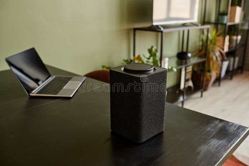 Smart Speaker in Home Office Stock Photo Image of electronics