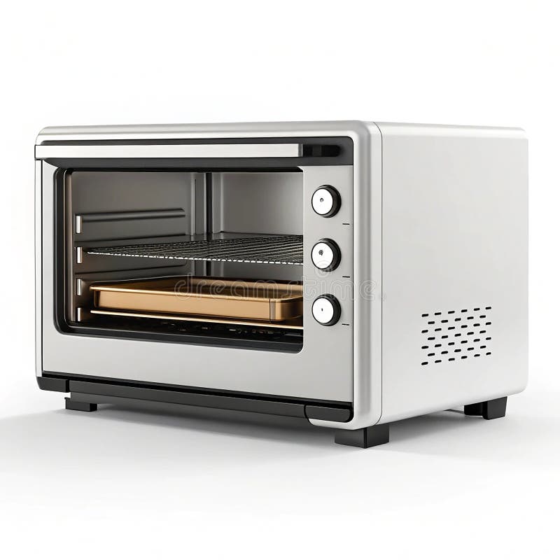 Smart toaster oven with app-controlled settings vector illustration