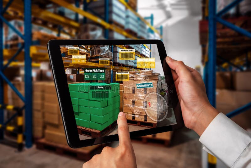 Smart warehouse management system using augmented reality technology stock photos