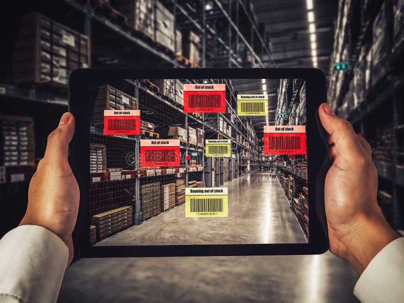 Smart warehouse management system using augmented reality technology royalty free stock photography
