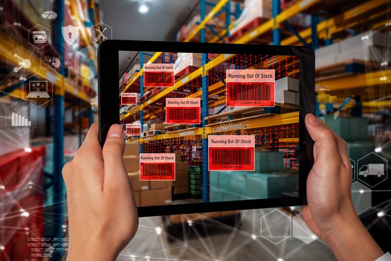 Smart warehouse management system using augmented reality technology stock photos
