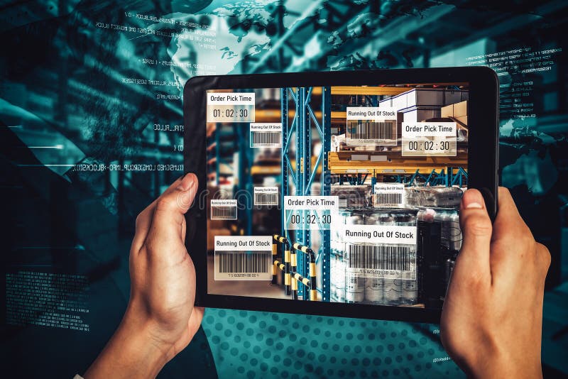 Smart warehouse management system using augmented reality technology stock photos