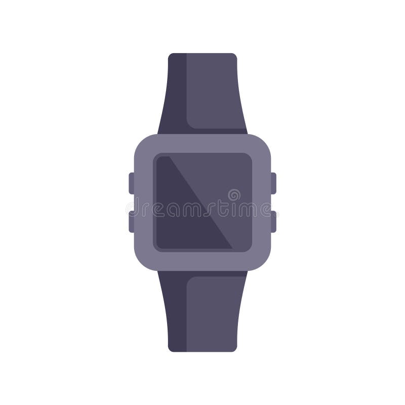 Smart watch displaying empty screen on wristband with buckle royalty free illustration