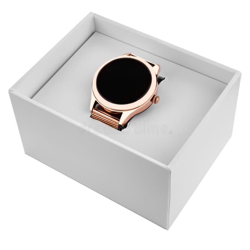 Smart Watch Golden foto de stock. Imagem de tecla, branco 151327880
