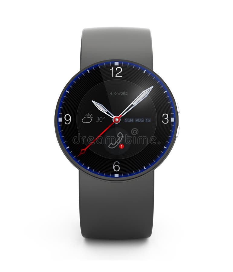Smart watch isolated on white background stock illustration