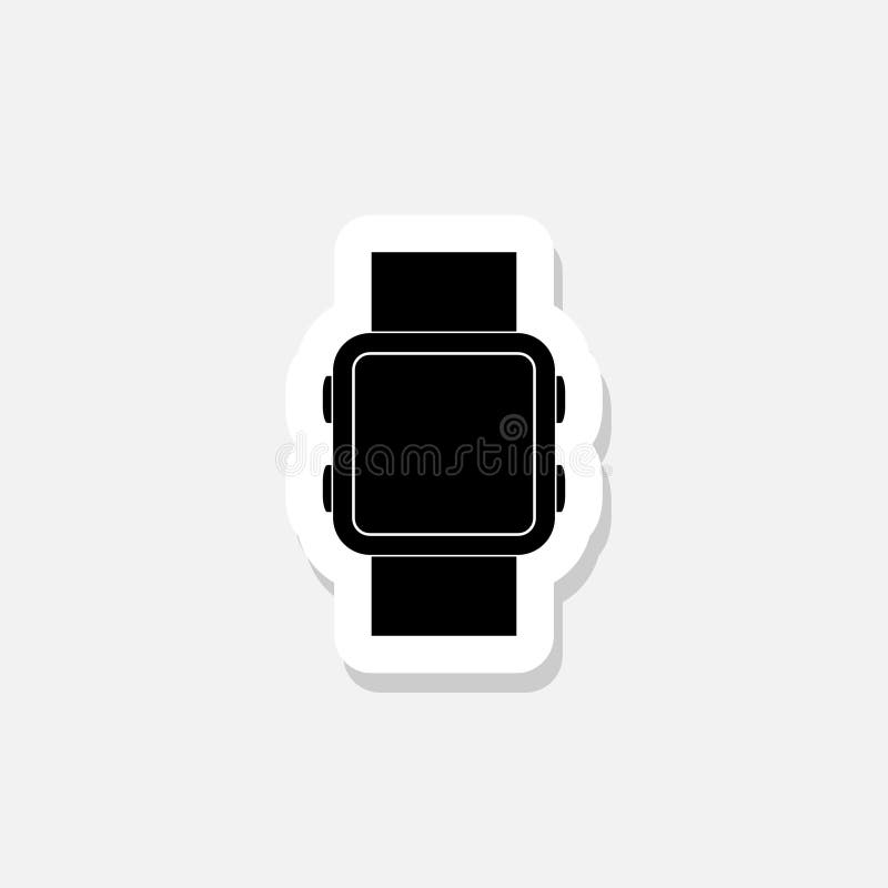 Smart Watch Sticker Icon Isolated on White Background Stock Vector -  Illustration of heart, flash: 211642066