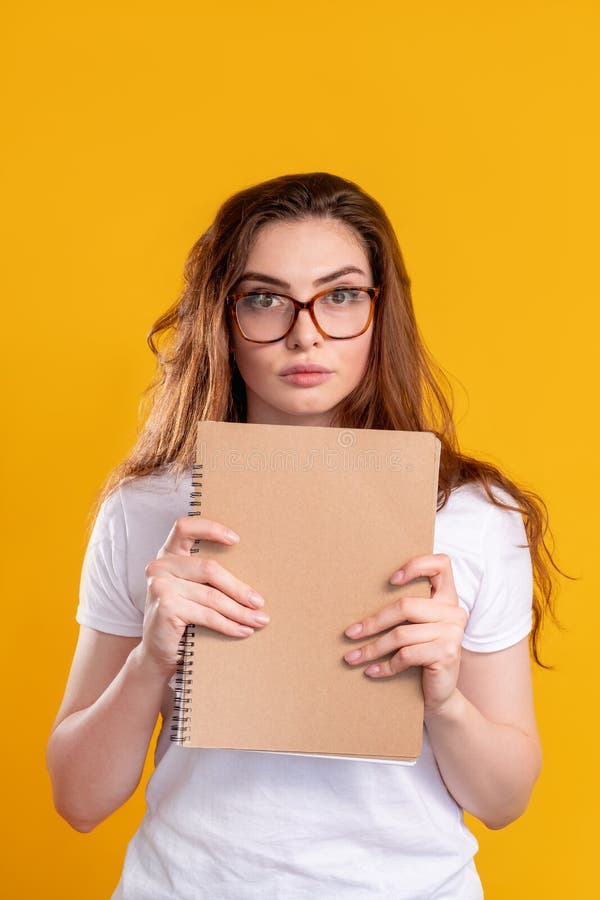 Smart woman portrait teacher lifestyle overwhelmed stock image