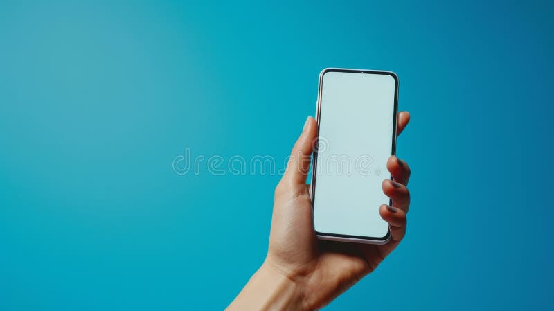 Smartfon z ręką. generowane przez algorytmy sztuczne zdjęcie stock