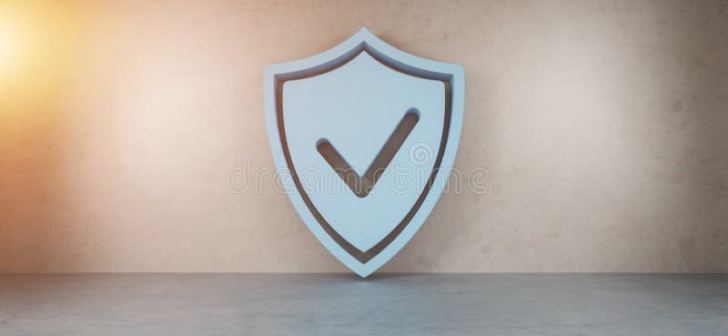 Smarthome shield security interface 3D rendering vector illustration Smarthome shield security interface 3D rendering vector illustration