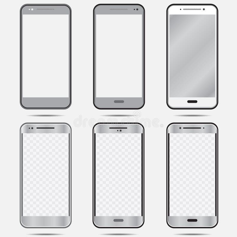 Smartphone black white isolated set in gray color-01 royalty free illustration Smartphone black white isolated set in gray color-01 royalty free illustration