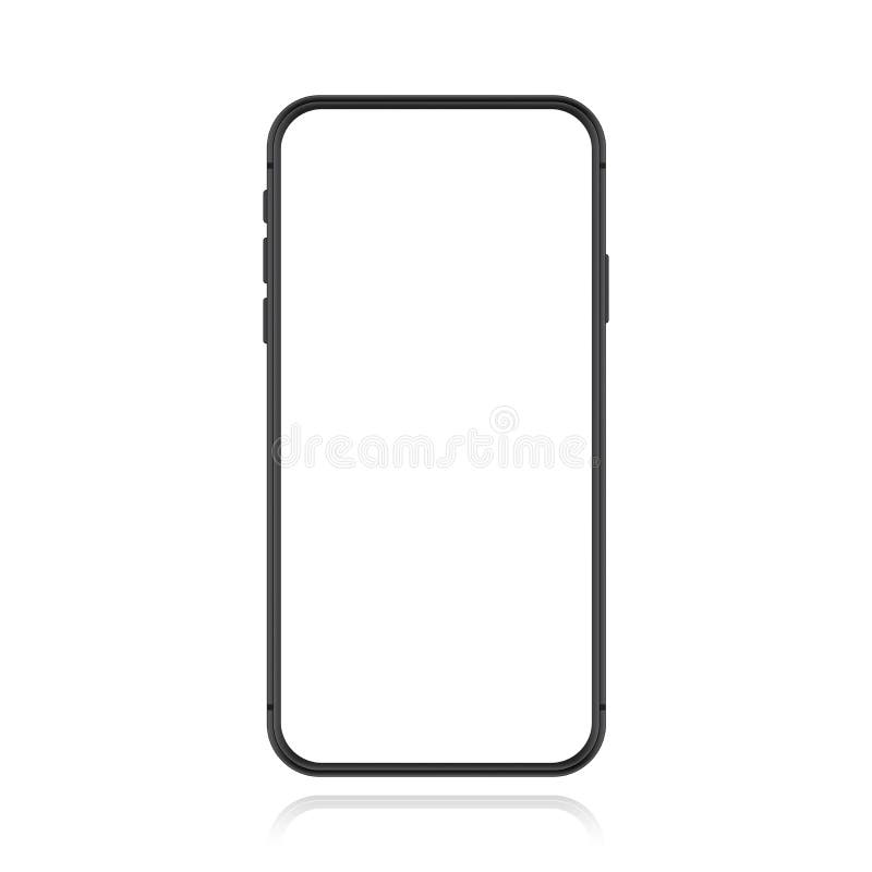 Smartphone blank screen, phone mockup. Template for infographics for presentation UI design interface. Vector illustration vector illustration